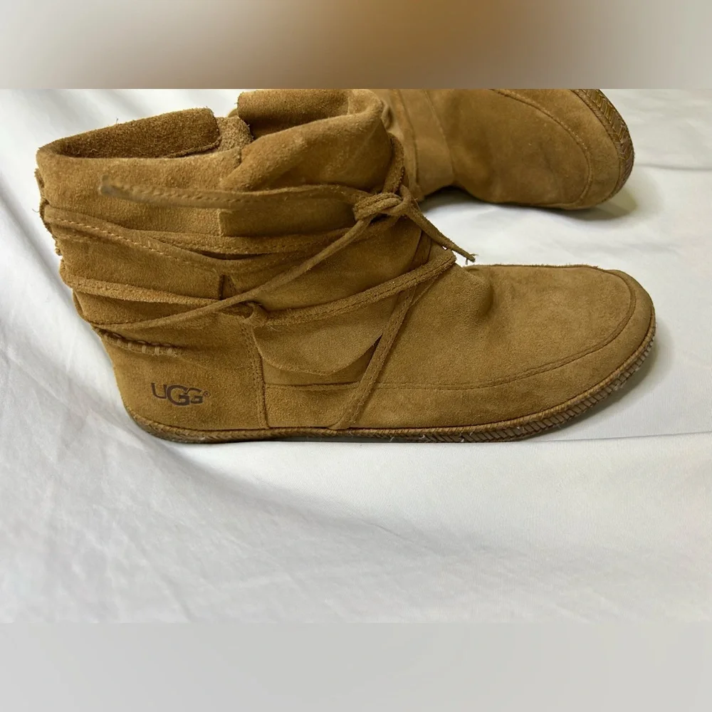 UGG Women's Tan Suede Ankle Boots